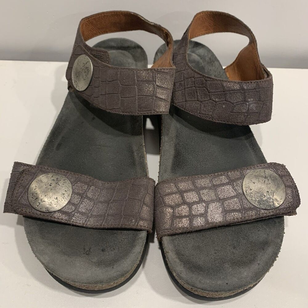 Unbranded Brown Leather Sandals Strap Womens Sz 10.5/11 Eu41 Made In Portugal